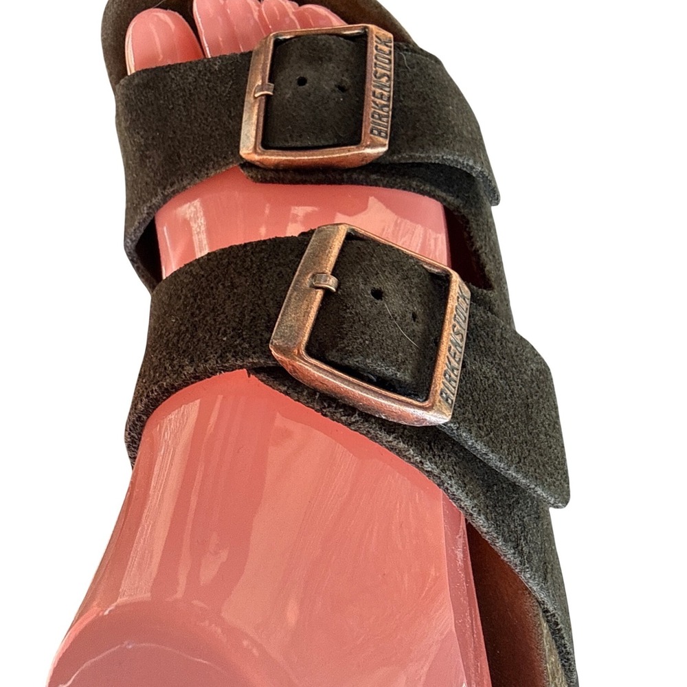 Birkenstock Arizona Black Suede Double Strap Sandals EU 39 | US Women's 8–8.5 | - Picture 3 of 8